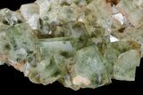 Green Cubic Fluorite Crystal Cluster - Morocco #180265-2